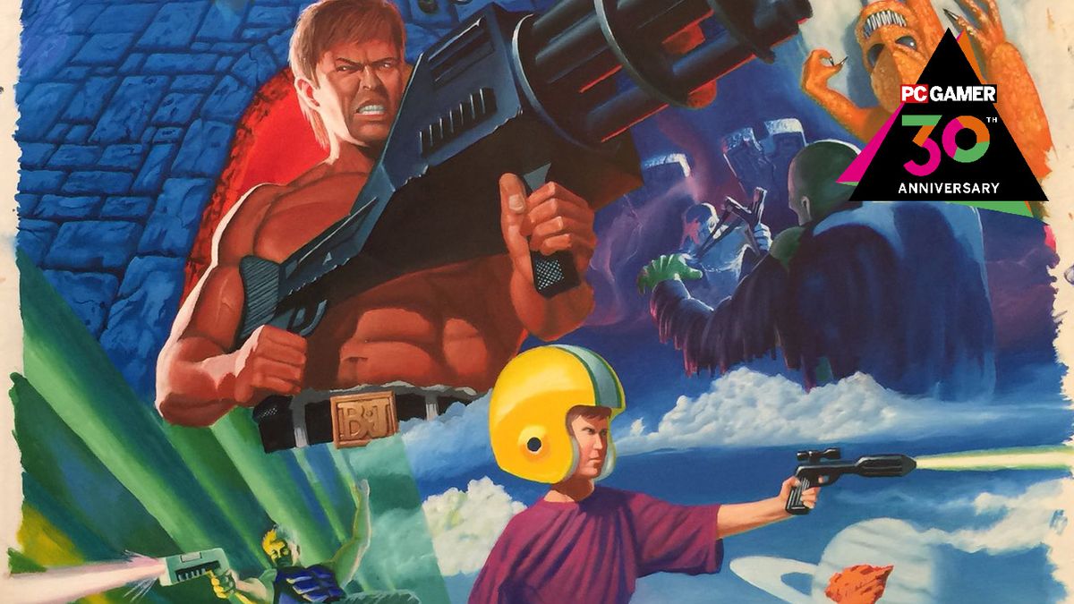 Apogee poster art for Wolfenstein, Commander Keen and more