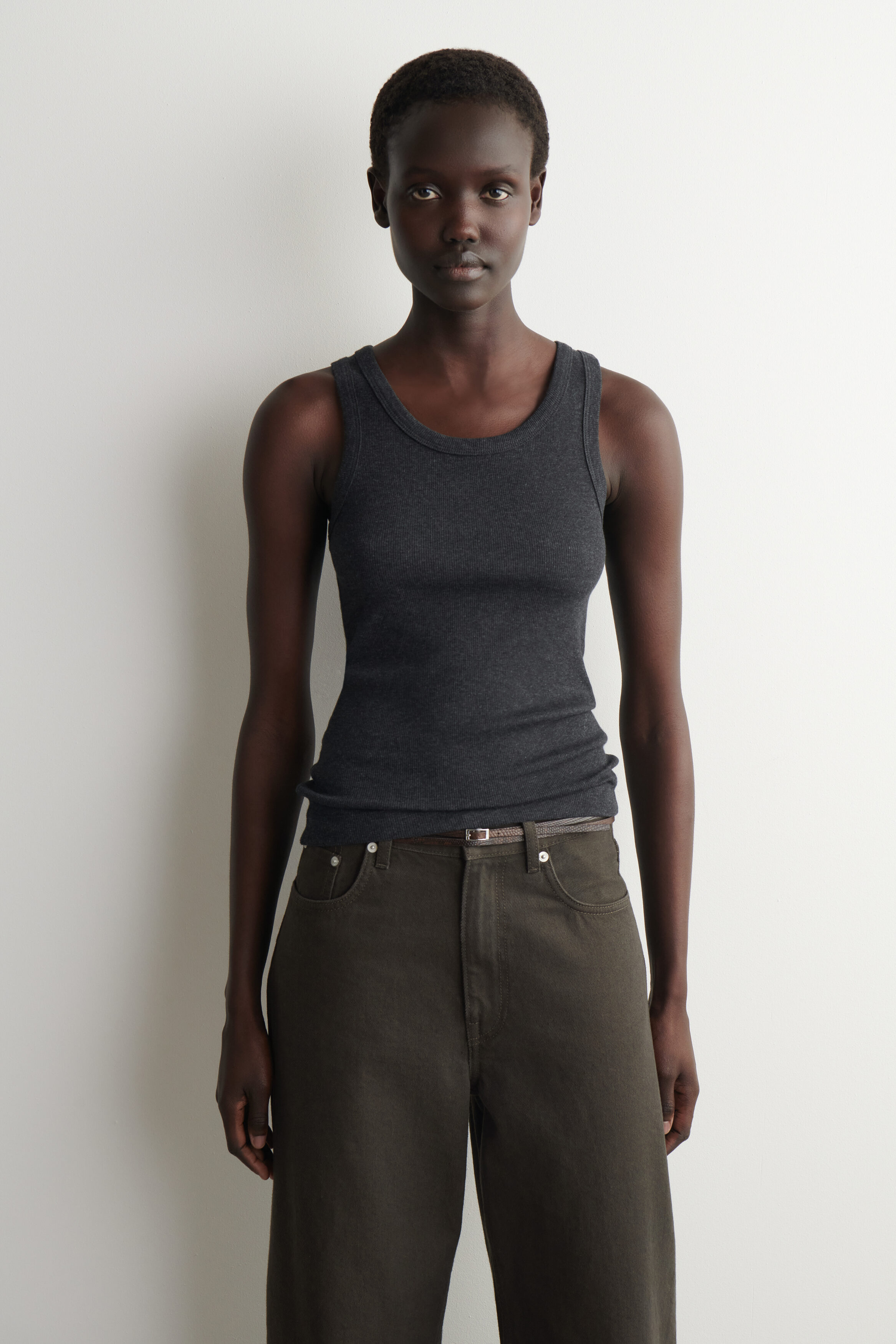 Ribbed Cotton Tank Top