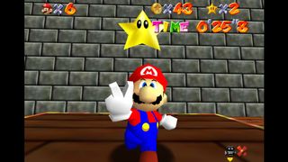Super Mario gör peacetecken i 3D