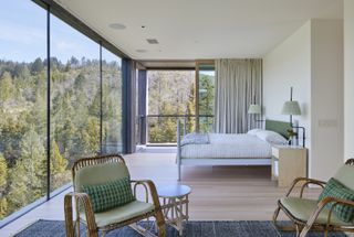 bedroom at Frame House by Mork-Ulnes Architects