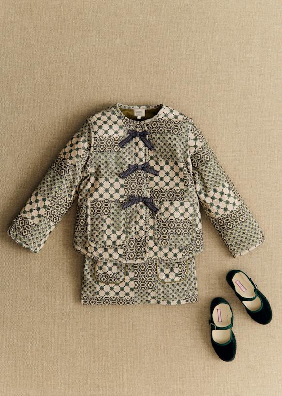 Sari Coat - Petit S&amp;eacute;zane X Antoinette Poisson - Dominote Patchwork Print - Organic Cotton - Organic Textile - S&amp;eacute;zane