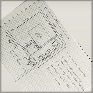 bathroom planning on graph paper