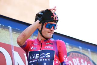 NEILA SPAIN AUGUST 06 Pavel Sivakov of Russia and Team INEOS Grenadiers Purple Leader Jersey prior to the 44th Vuelta a Burgos 2022 Stage 5 a 170km stage from Lerma to Lagunas de Neila 1867m VueltaBurgos on August 06 2022 in Neila Spain Photo by Gonzalo Arroyo MorenoGetty Images