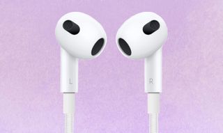 9to5Mac's EarPods concept on a purple background