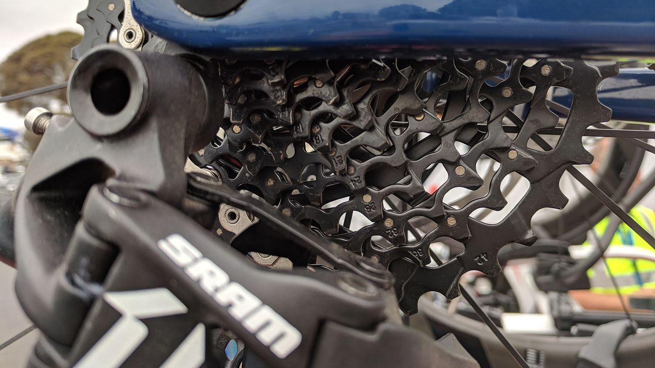 10-42 cassettes were also spotted on the bikes