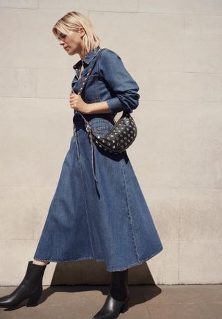 Bella Midi Denim Dress