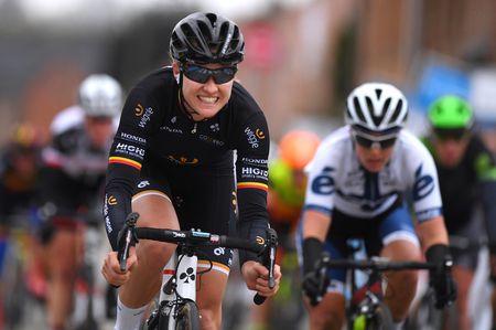 Jolien D'Hoore wins the Omloop van het Hageland.