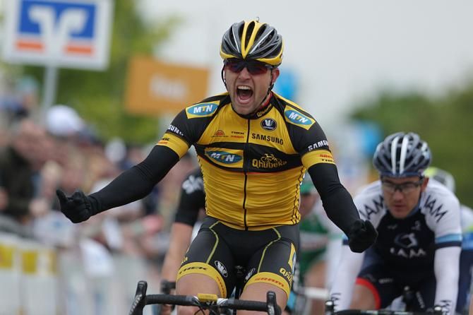 Gerald Ciolek (MTN-Qhubeka) celebrates his win in Germany