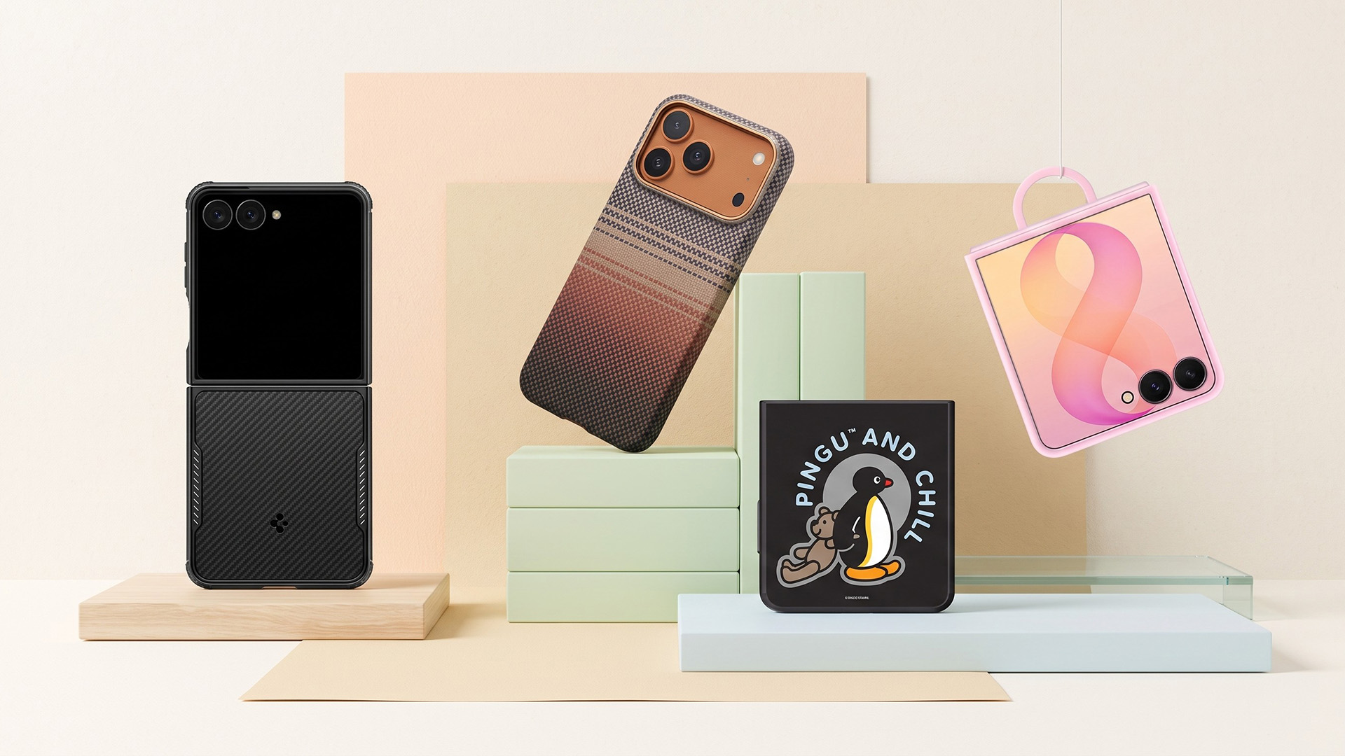 A selection of Galaxy Z Flip 8 cases.