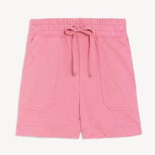 m&s cotton rich jersey shorts in pink