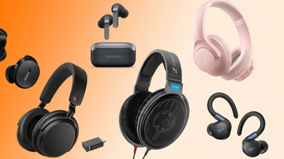 products on gradient background