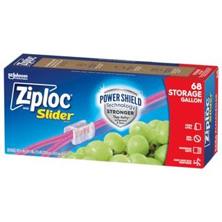 A box of Ziploc Gallon Food Storage Slider Bags