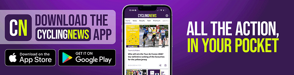 A gif banner promoting the Cyclingnews app