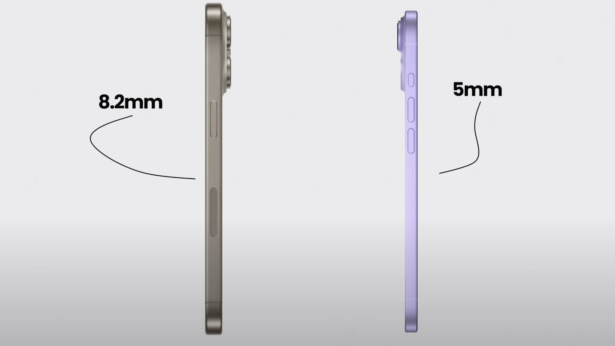 iPhone 15 Pro Max vs iPhone 17 Slim thickness rumored