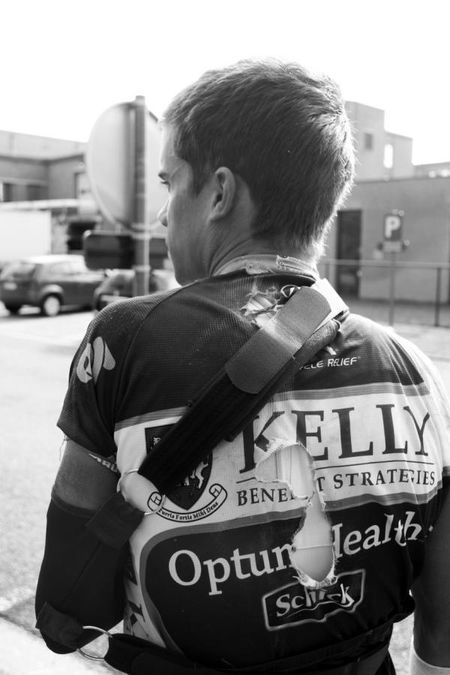 Mike Creed will have to watch the team race for the rest of the season after breaking his collarbone in Schaal Sels