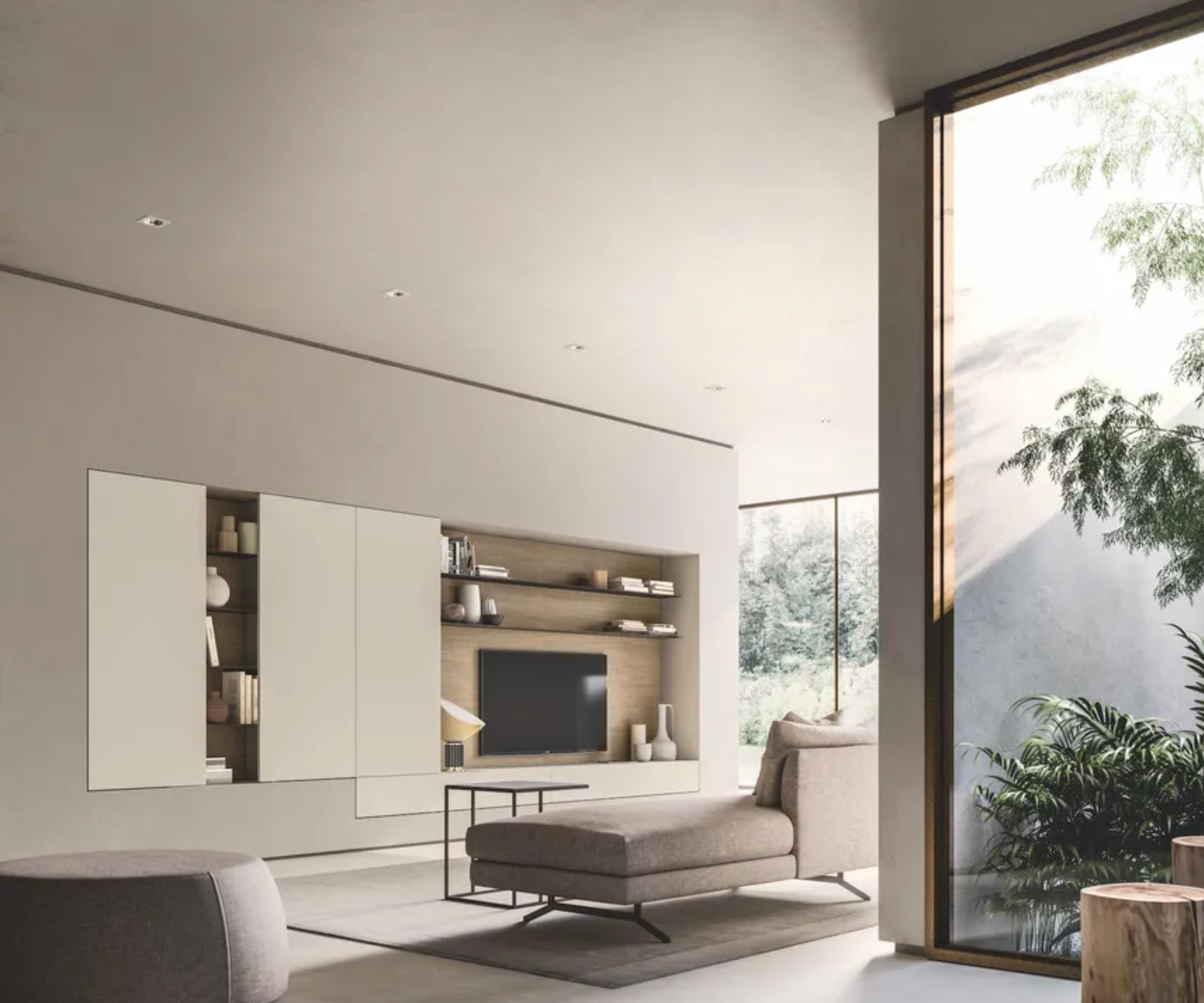 white media wall