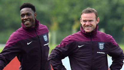 Wayne Rooney and Danny Wellbeck at St George's Park 