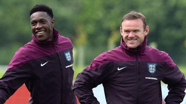 Wayne Rooney and Danny Wellbeck at St George&amp;#039;s Park 