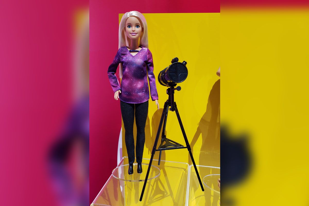 Mattel and National Geographic's Astrophysicist Barbie on display at Toy Fair 2019 in New York City.