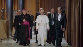 Pope and staff Inside the Vatican