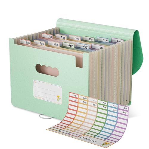 12-Pockey Accordion File Organizer