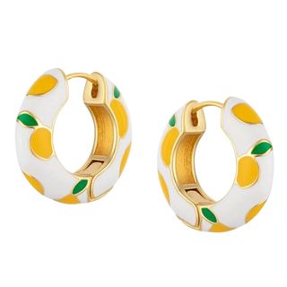 Artic Fox & Co. Gold Hoop Earrings With Lemon