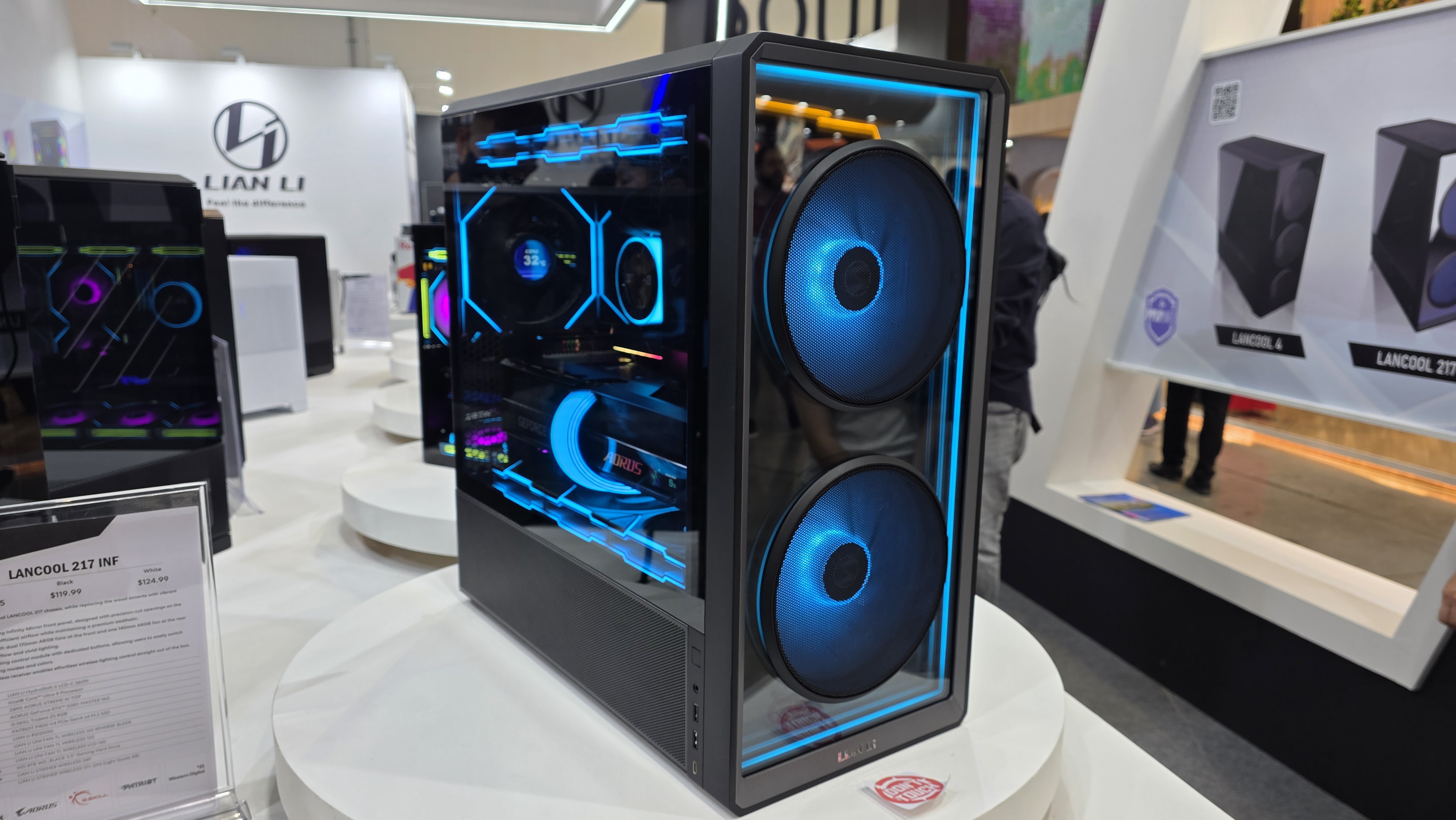 The Lian Li Lancool 217 INF mid-tower case in black