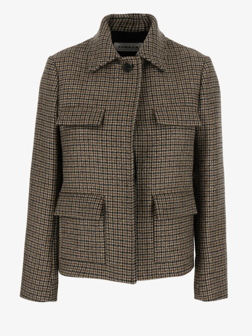 P.a.r.o.s.h., Houndstooth Wool Jacket