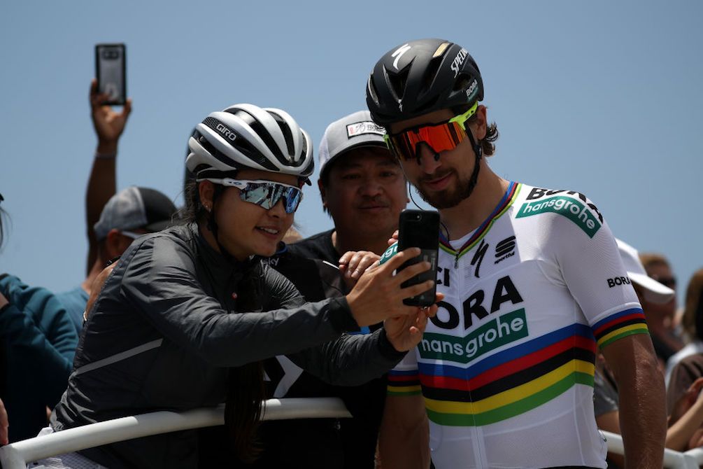 World champion Peter Sagan is always popular with the fans at the Tour of California