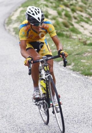 Winner Andrew Anacona Gomez (Caparrini Le Village Vibert) en route to victory.