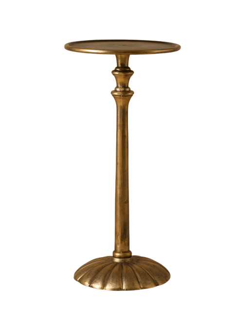 Antiqued Brass Drink Table