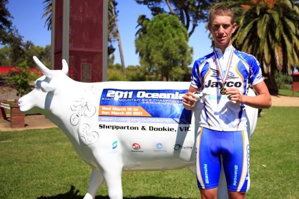 Men's under 19 road race Oceania Champion, Calvin Watson