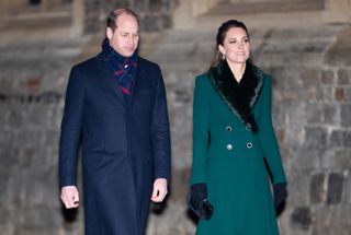 Catherine, Duchess of Cambridge, Prince William, Duke of Cambridge arrive to thank local volunteers and key workers in 2020.