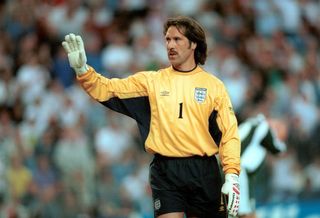 David Seaman in action for England in 2000.