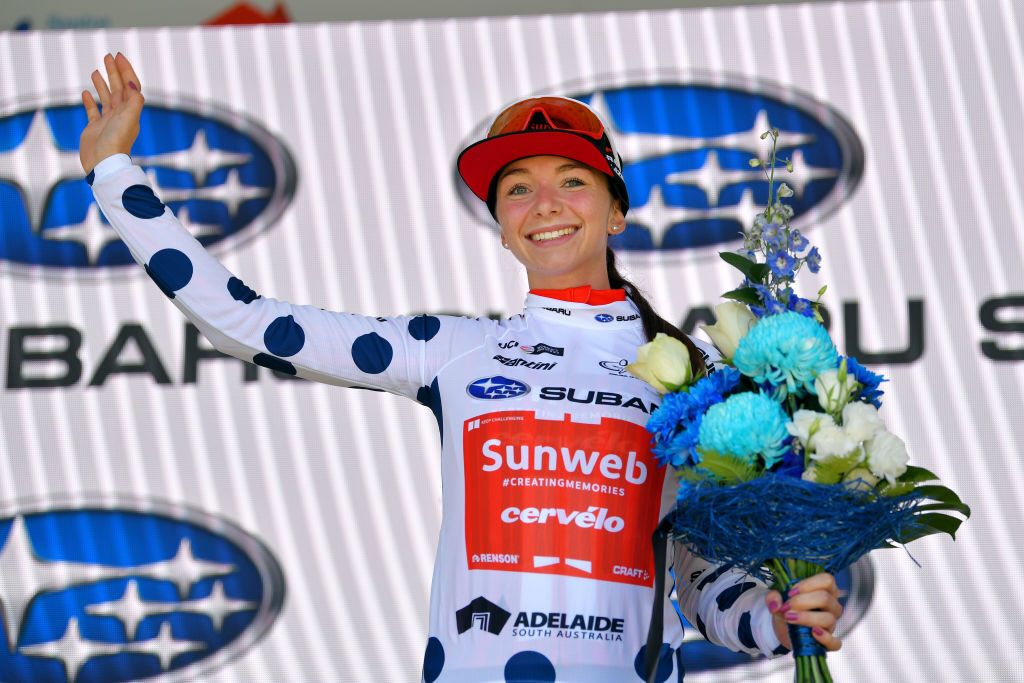 Amanda Spratt won stage 2 of the Women's Tour Down Under