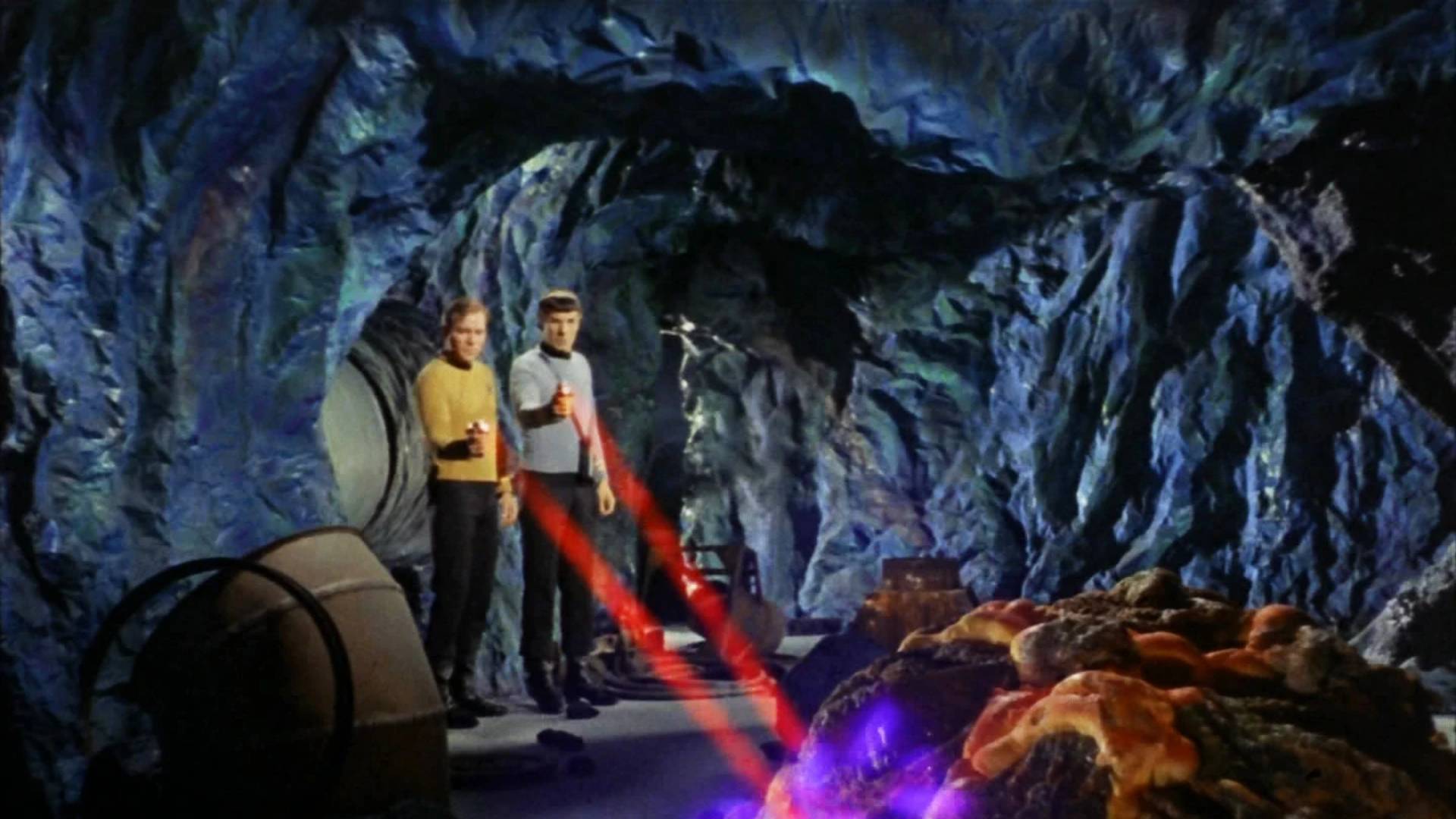Kirk and Spock in The Devil in the Dark episode of Star Trek