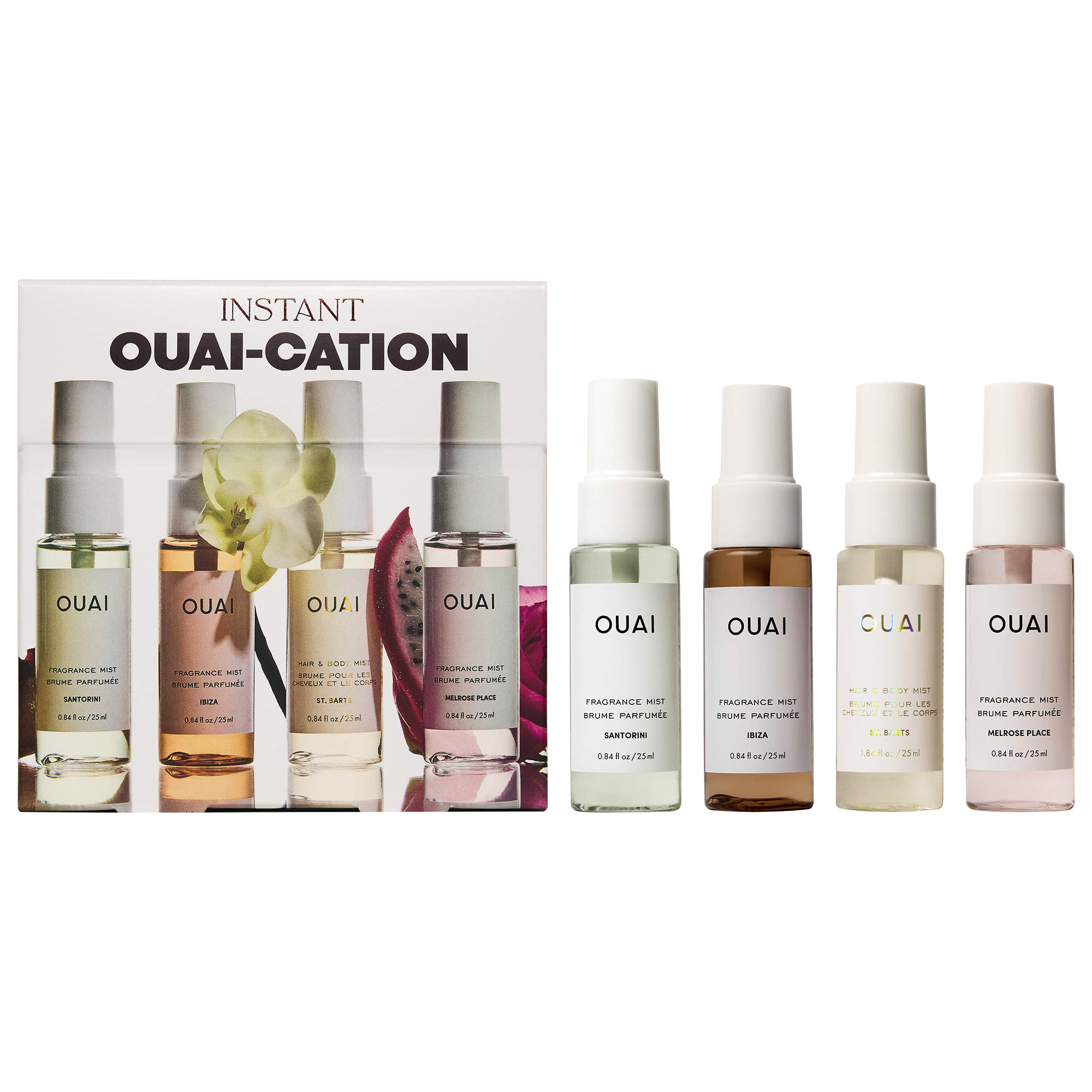 Mini St. Barts, Ibiza, Santorini &amp; Melrose Hair &amp; Body Mist Set