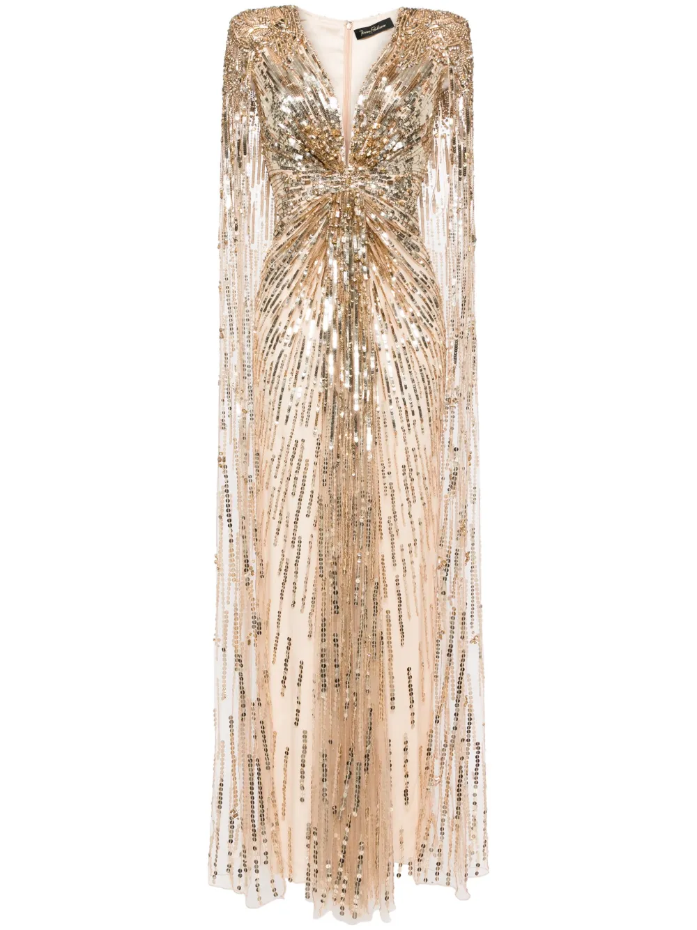 Jenny Packham Gold Rush Maxi Dress | 10