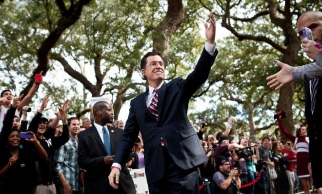 Stephen Colbert: Comic. Super PAC pioneer. Senator?