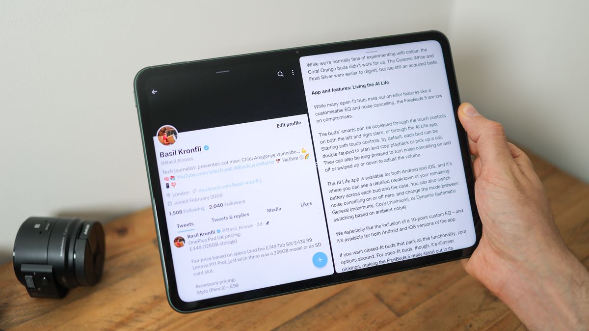 A photo of the OnePlus Pad