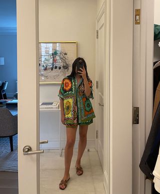 @nicoleakhtarzad summer matching set outfit mirror selfie.