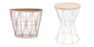 basket table with white background