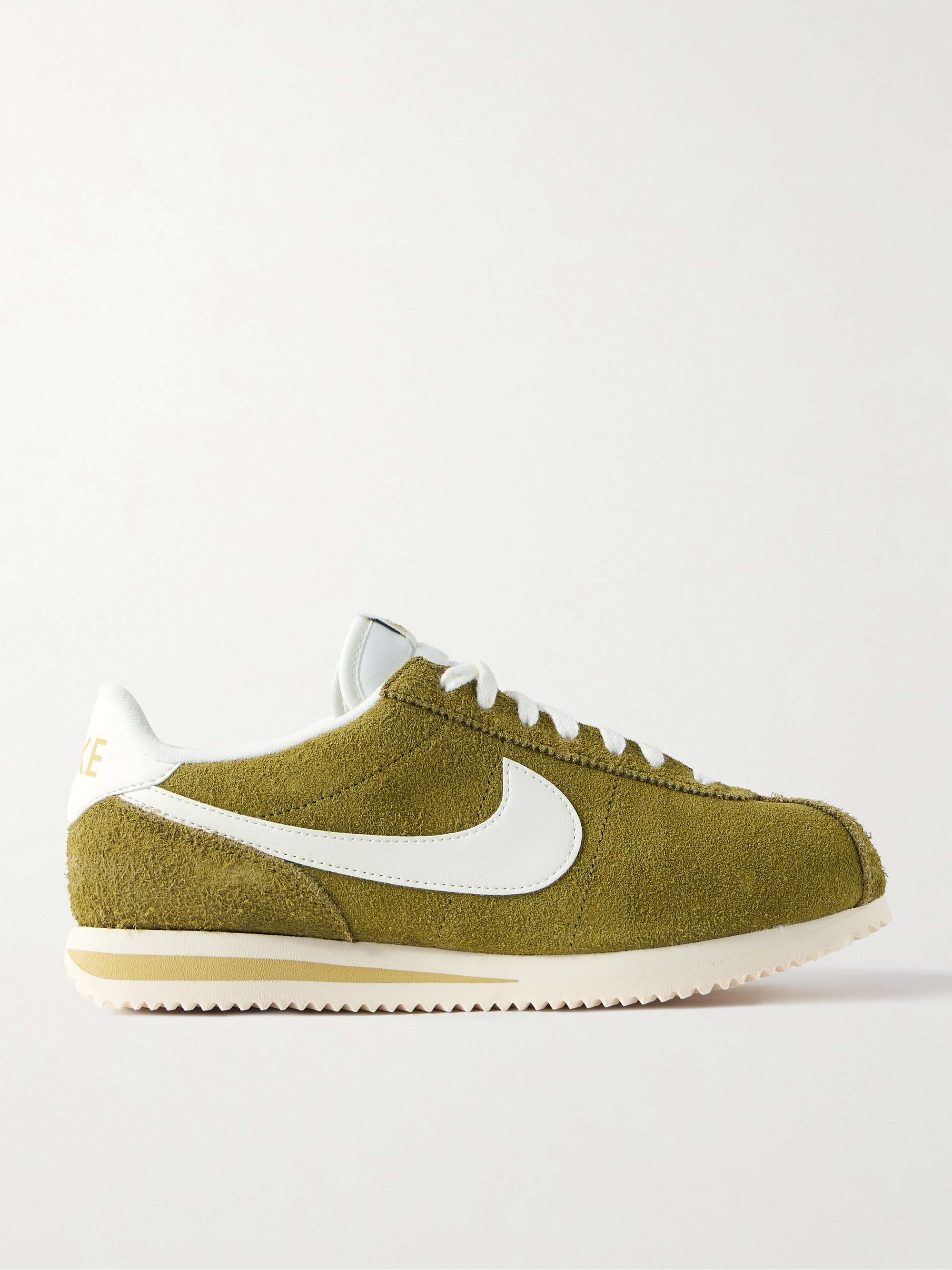 Cortez Se Leather-Trimmed Brushed-Suede Sneakers