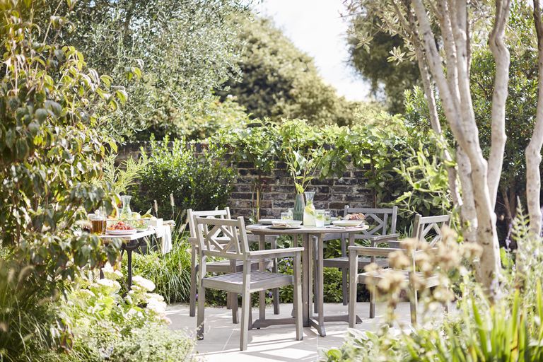 expert advice for designing a small garden: outdoor seating