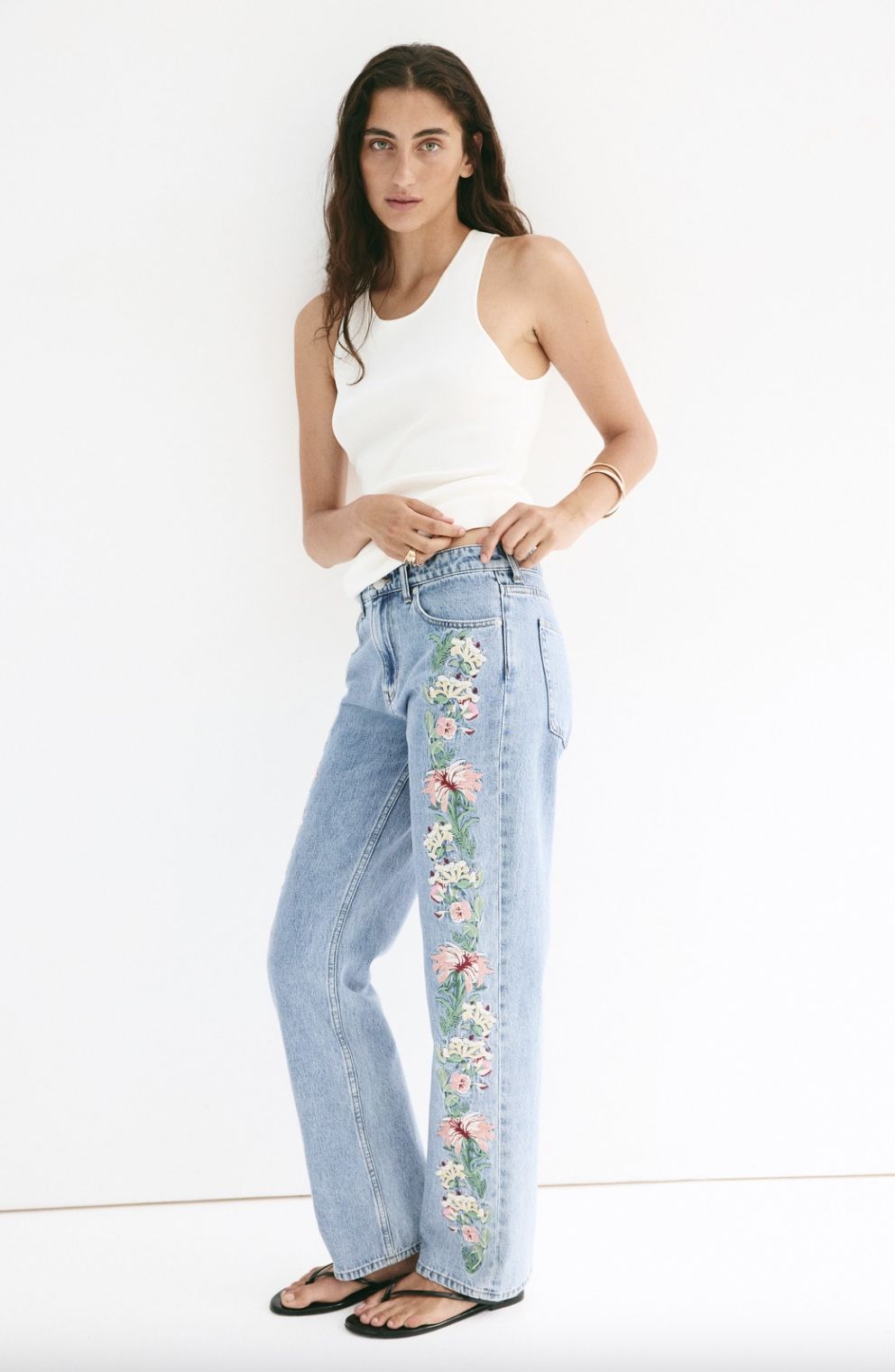 H&amp;amp;M, Straight Regular-Waist Jeans