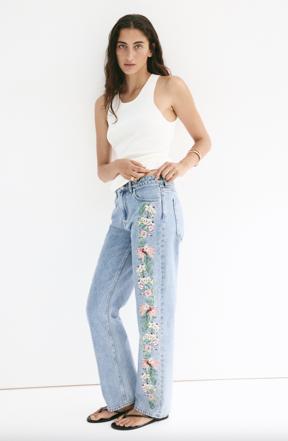 H&amp;amp;M, Straight Regular-Waist Jeans