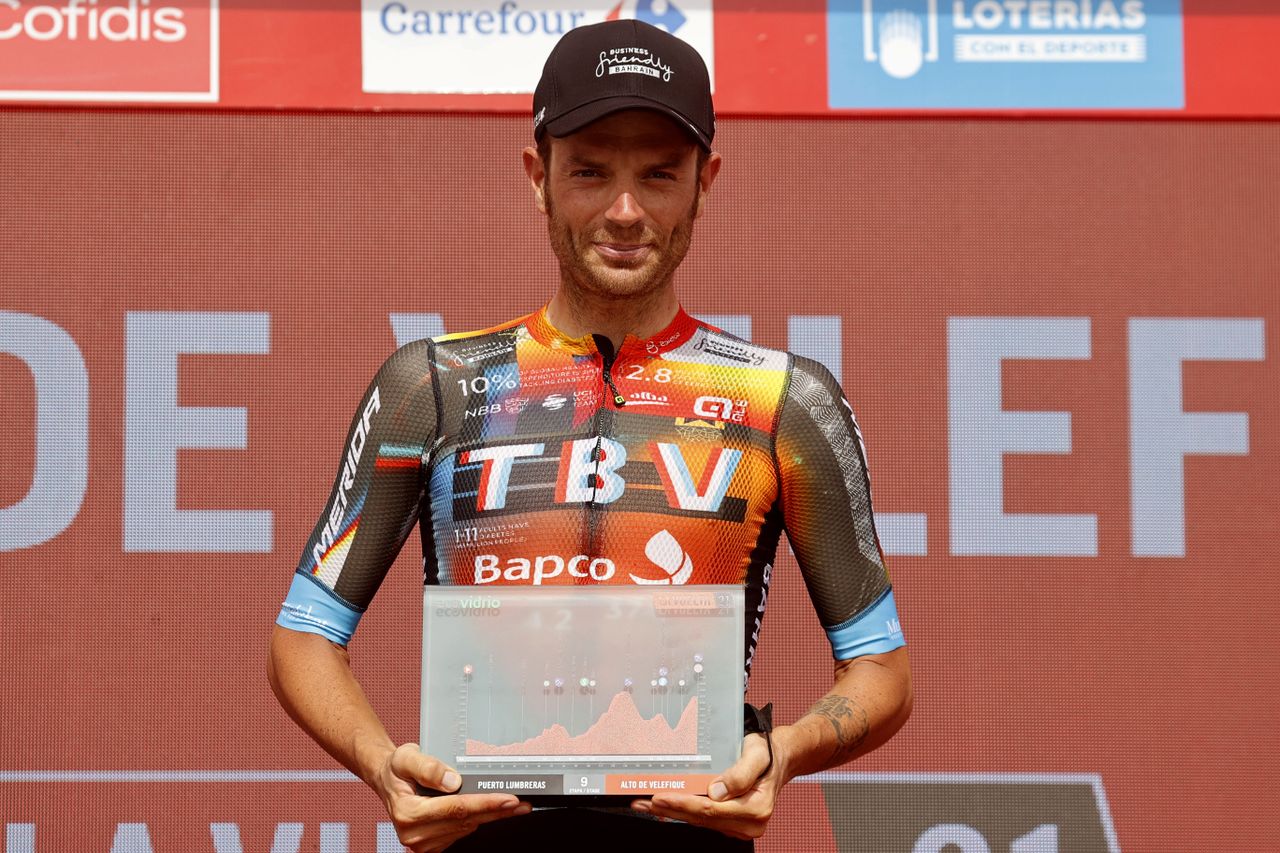 Vuelta Espana 2021 - 76th Edition - 9th stage Puerto Lumbreras - Alto de Velefique 188 km - 22/08/2021 - Damiano Caruso (ITA - Bahrain Victorious) - photo Luis Angel Gomez/BettiniPhoto&Acirc;&copy;2021