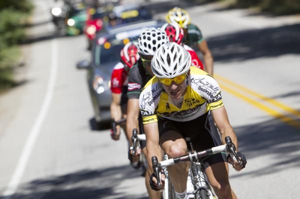 Race leader Sergio Henao (Gobernacion De Antioquia) powers the winning break.