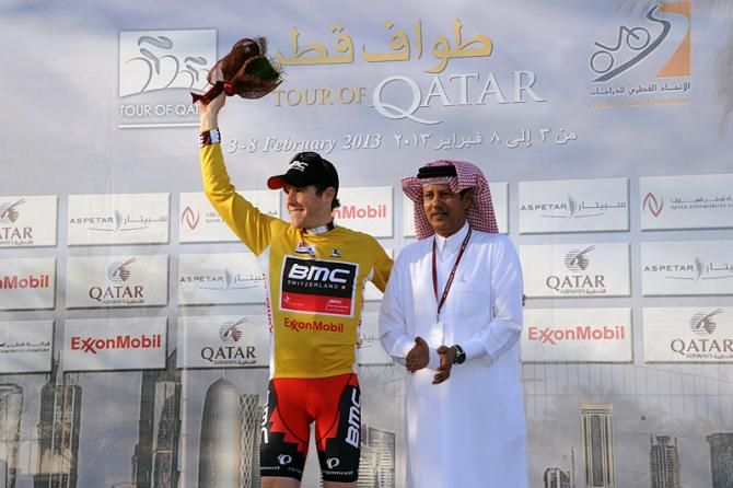 Brent Bookwalter (BMC) remains in the leader's jersey at the Tour of Qatar after three stages.