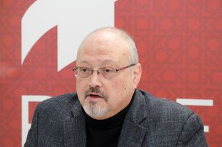 Saudi journalist, Global Opinions columnist for the Washington Post, and former editor-in-chief of Al-Arab News Channel Jamal Khashoggi offers remarks during POMED's "Mohammed bin Salman's Saudi Arabia: A Deeper Look."